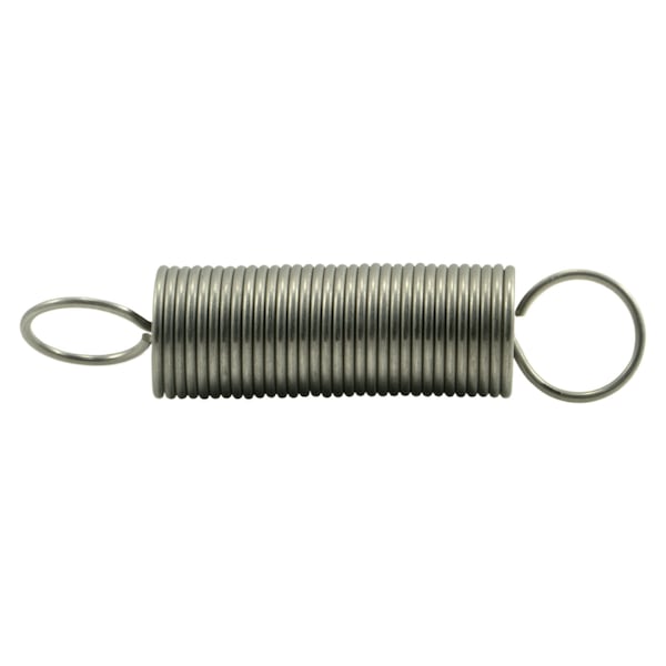 3/4" x 0.062" x 3-1/2" 18-8 Stainless Steel Extension Springs 3PK